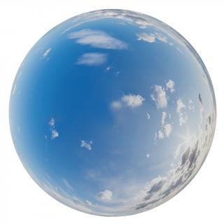 HDRi Skydome of Blue Clouded Sky 12K